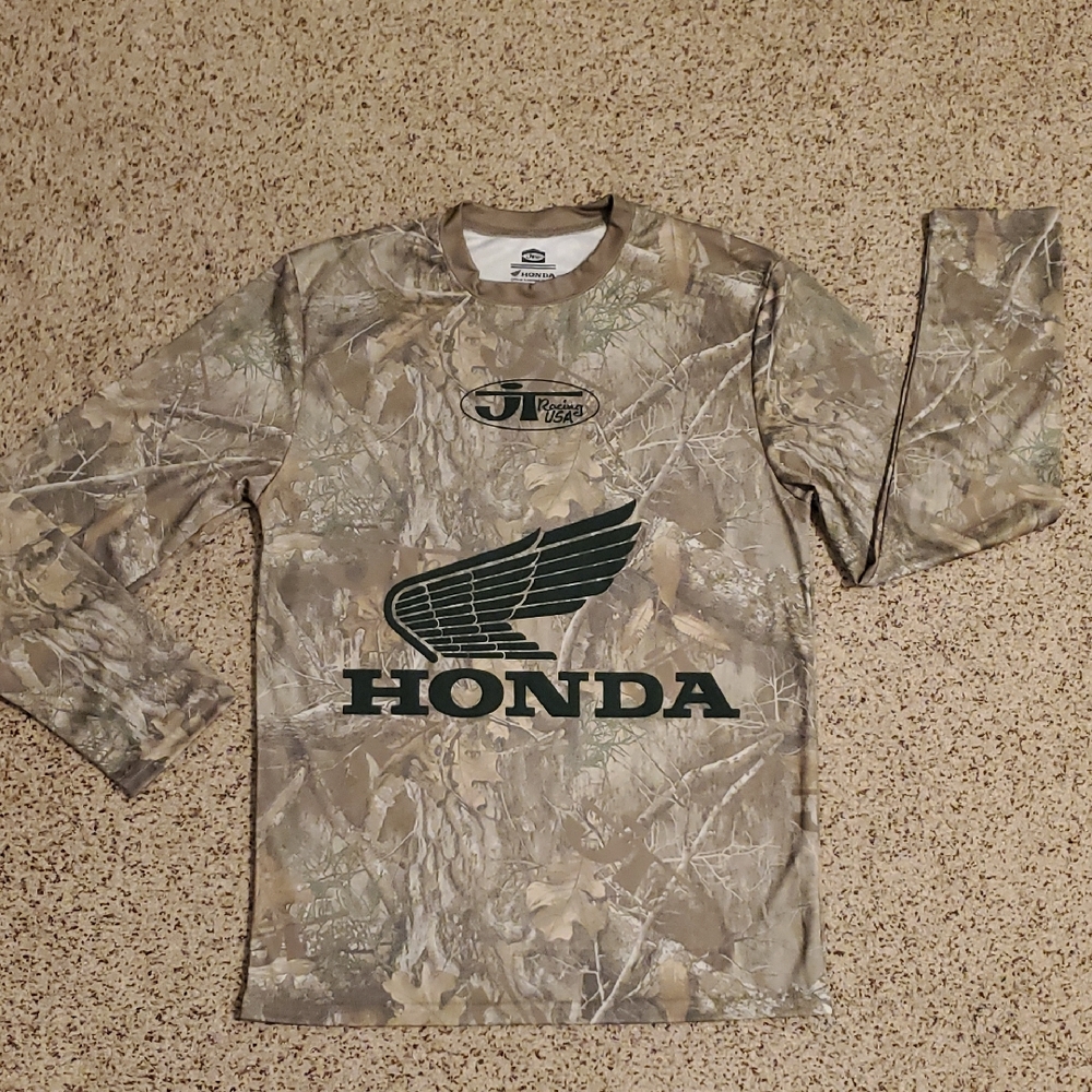 New Honda Camoflage Racing - Motocross Long Sleeve Shirt